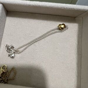 New Authentic Tous Two-tone heart Chain bracelet My Other Half